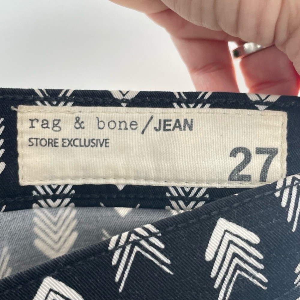 Rag & Bone Women's Black & White New Arrow Print Legging Size 27 - Picture 7 of 10